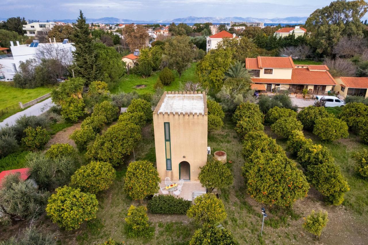 The Tower With The Orange Tree Garden Villa Ialysos  Dış mekan fotoğraf